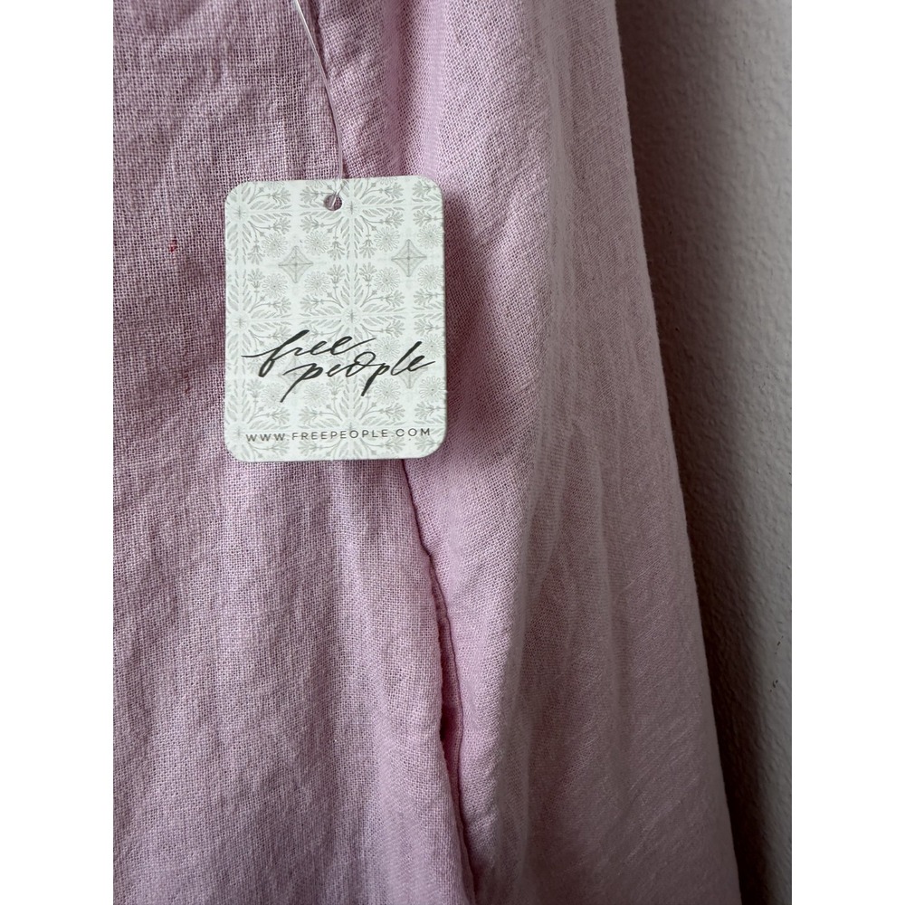 Free People Free-est Cielo Blouse Linen Cotton Blend Tunic/Dress in Pink size S - Picture 5 of 13